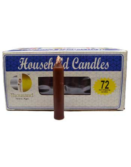 (set of 72) Brown 4" household candles