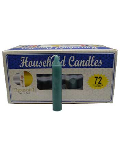 (set of 72) Green 4" household candles