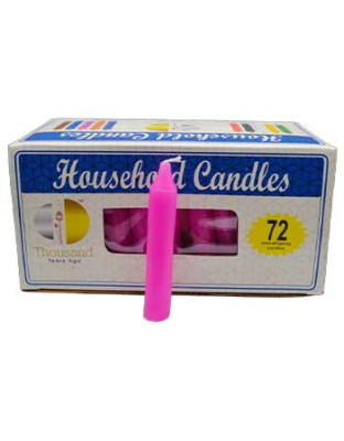 (set of 72) Pink 4" household candles